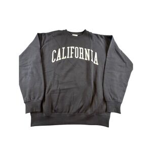 Reflex California Graphic Crewneck Sweatshirt Black Mens Small Fleece Pullover